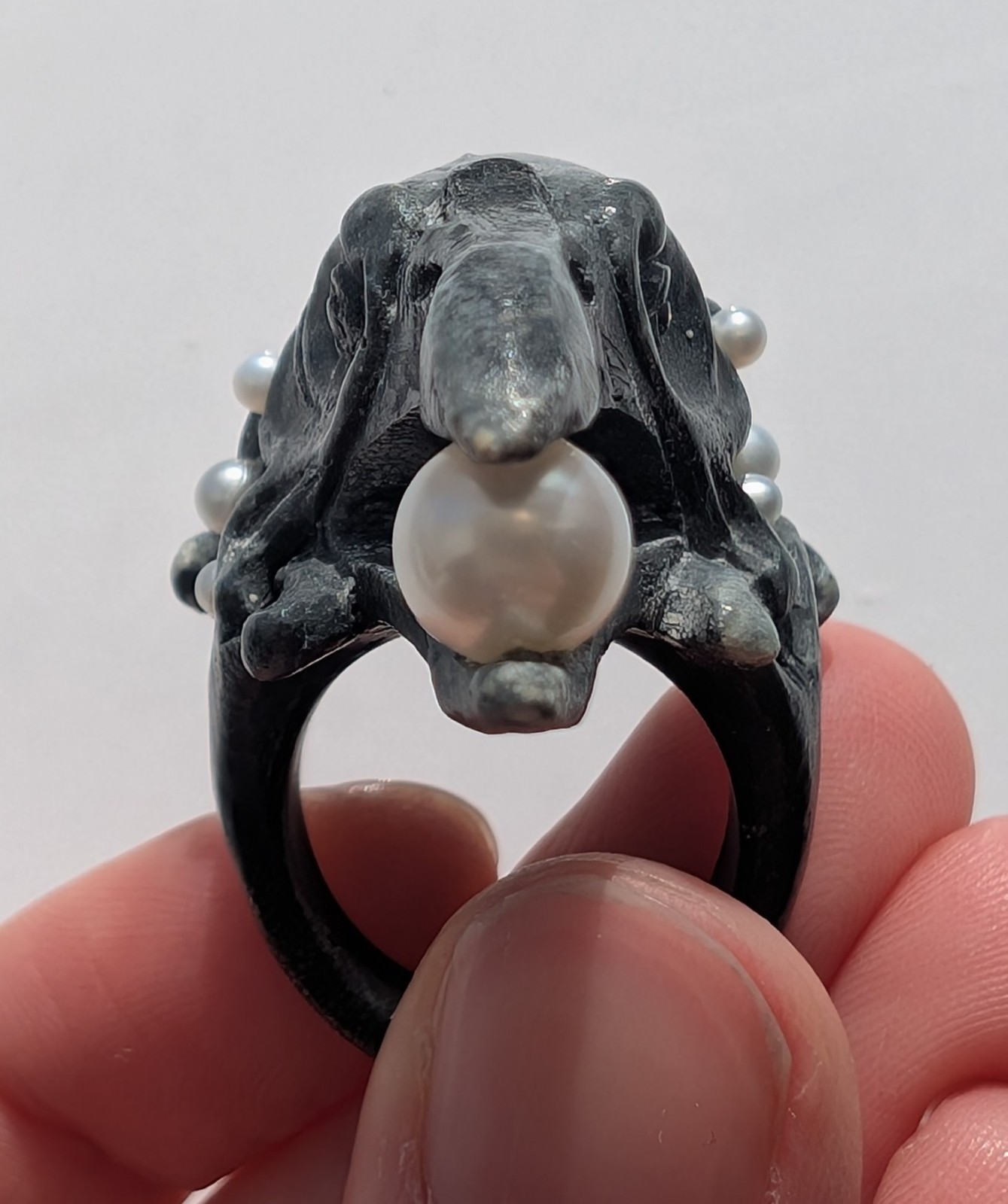Macabre Gadgets – Raven Ring – Coral – US 6 | UK L ½ | J 11 | 16.5 mm