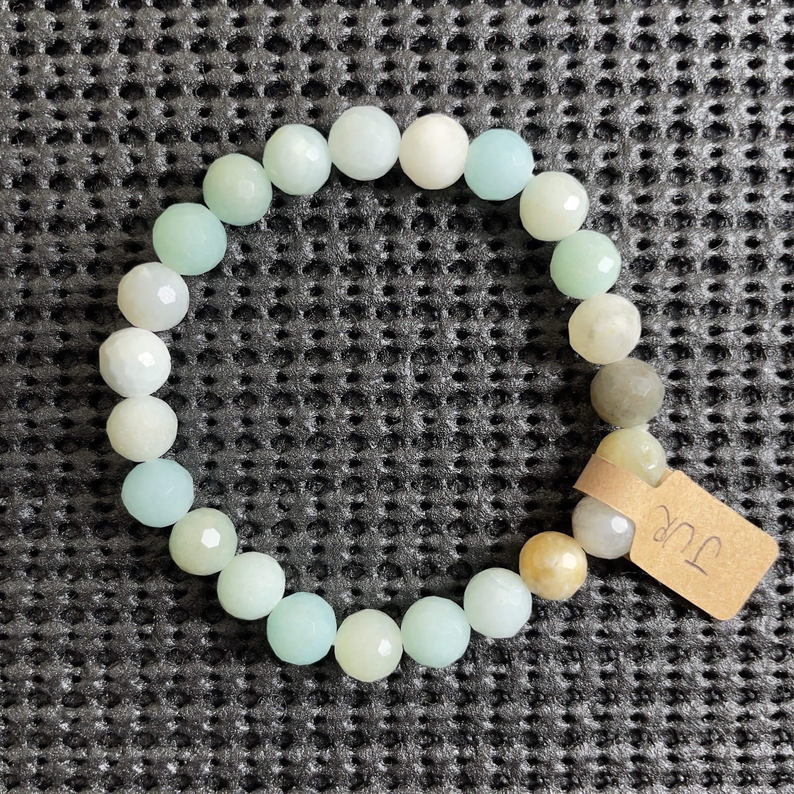 Natural Faceted Amazonite 8mm Stretchy Crystal Bracelet Healing Energy Gift Gem
