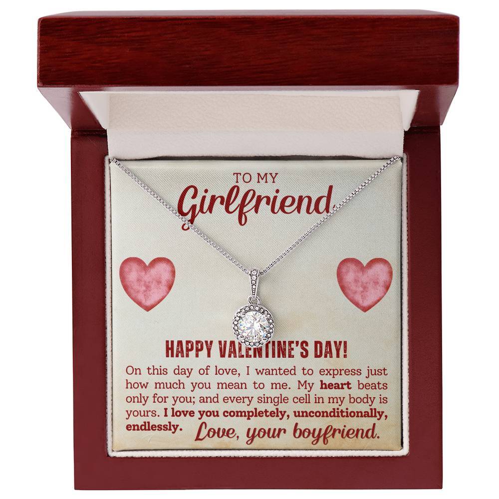 To My Girlfriend Necklace, Birthday Anniversary Valentine Gift for Girlfriend
