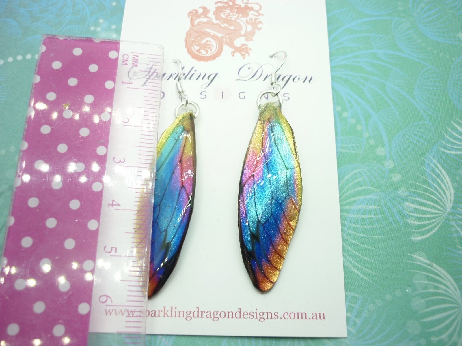 Butterfly Wing Rainbow Earrings – Fairy Jewellery, Fun Gift for her Fairy Wing