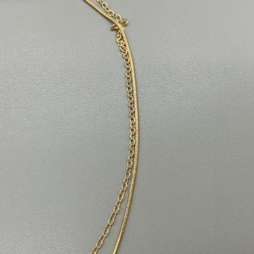 Charlotte Russe Necklace Womens Gold Layered Butterfly Heart Rhinestone 16-18in