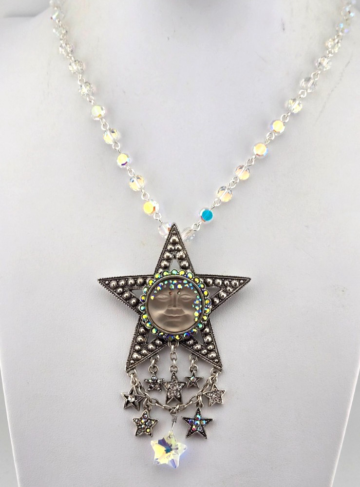 Kirks Folly LEGACY Goddess Seaview Moon Starshine Pin Pendant &2 Necklaces #63