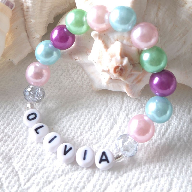Custom Name Beads Bracelet for Kids