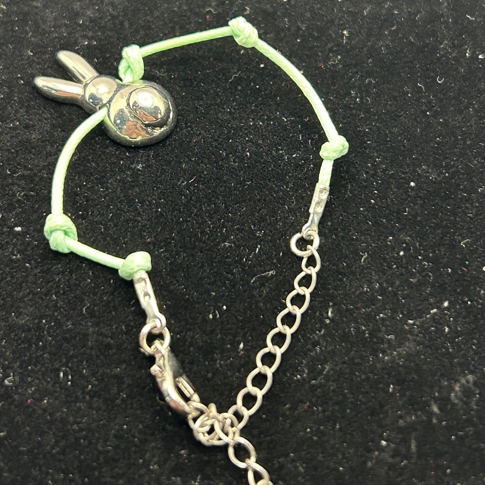Bunny Rabbit Necklace Bracelet Set Silver Tone Cute Easter Spring Gift Jewelry