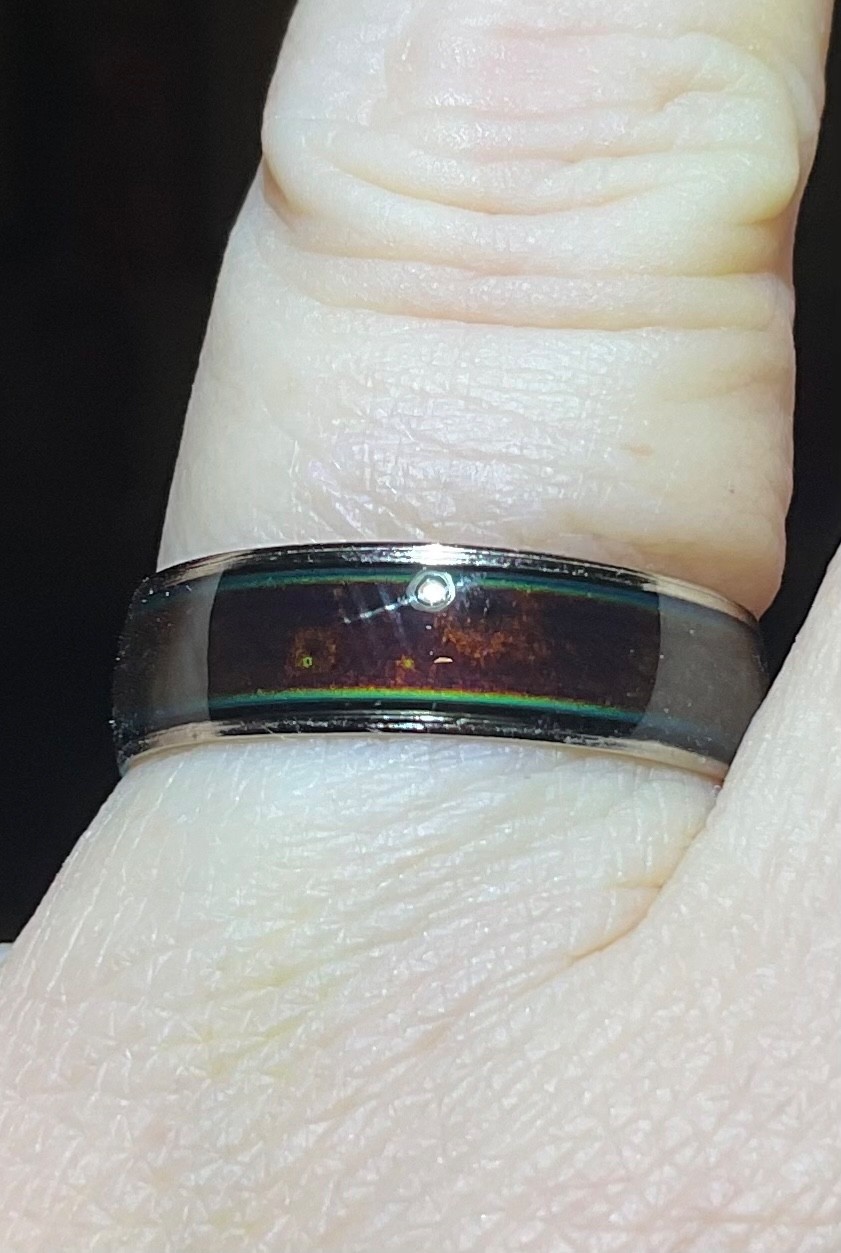 🔥 🌈 Color Changing Mood Ring Enamel Stainless Steel Size 9 US Seller FREE SHIP