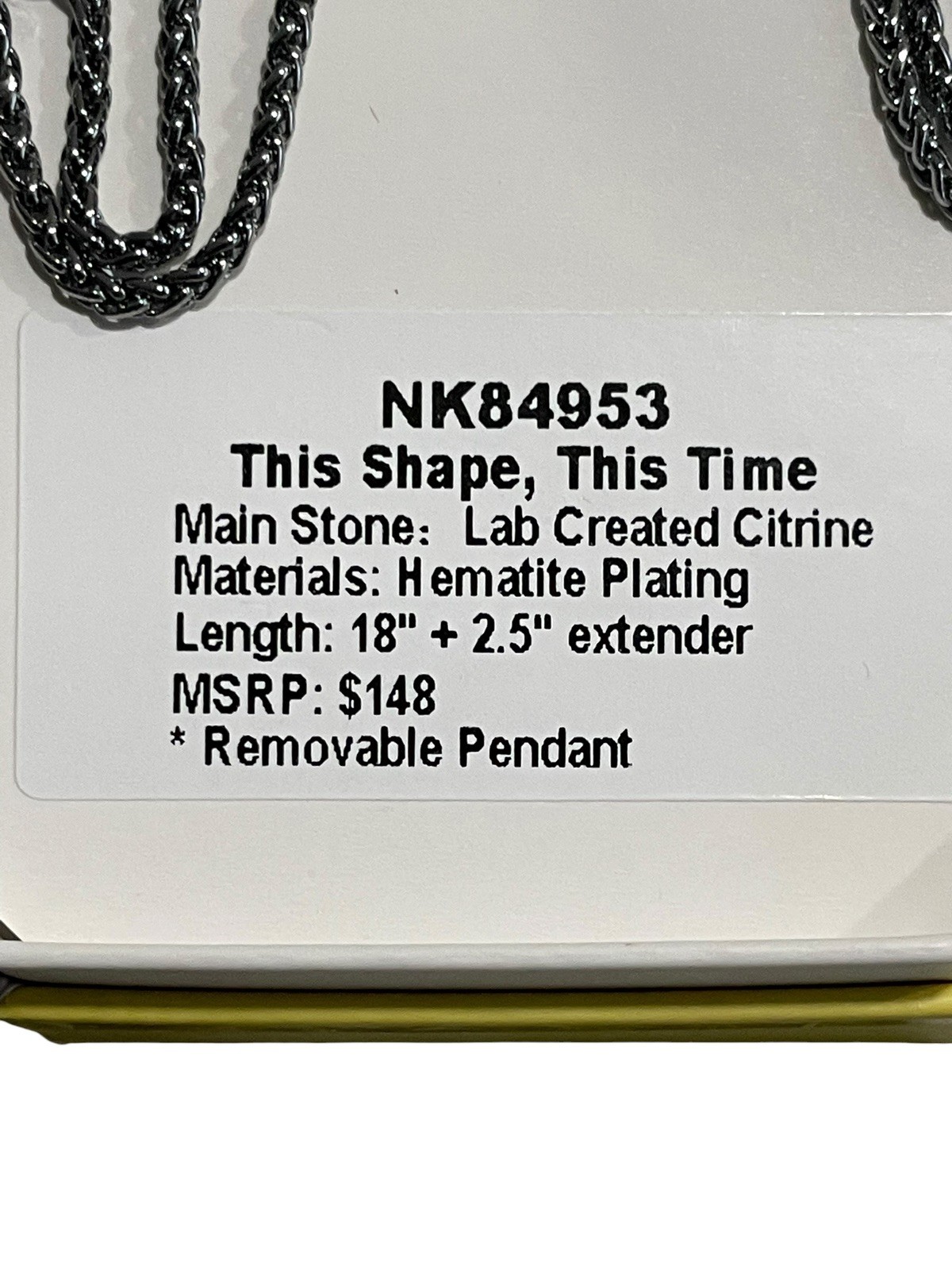 Bomb Party November 2025 NK84953 “This Shape, This Time” Hematite/Citrine, New