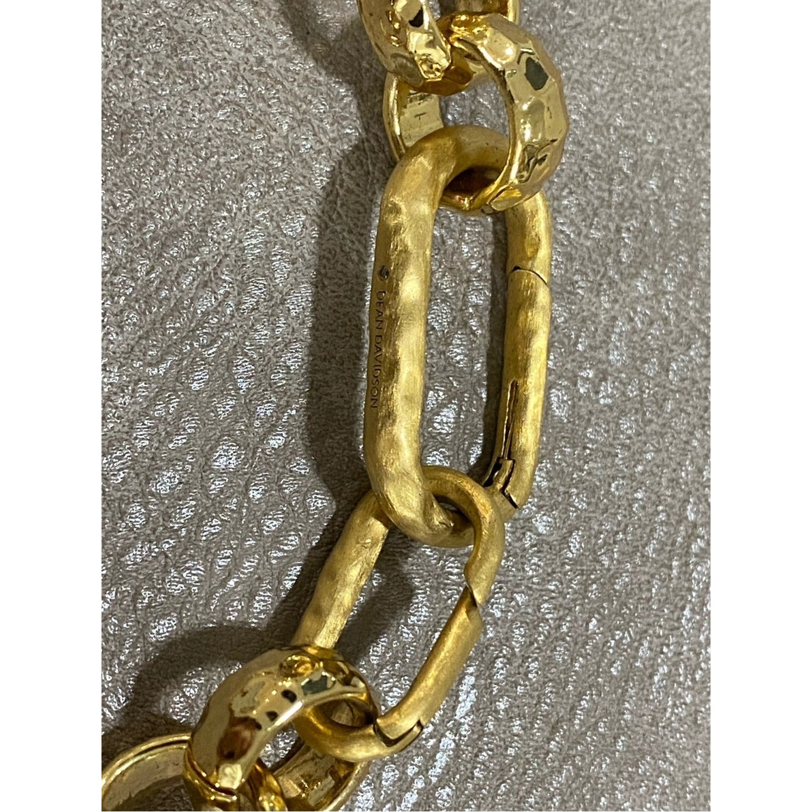 Dean Davidson Nairobi Statement Chain Link Necklace 22k Gold Plate NWOT