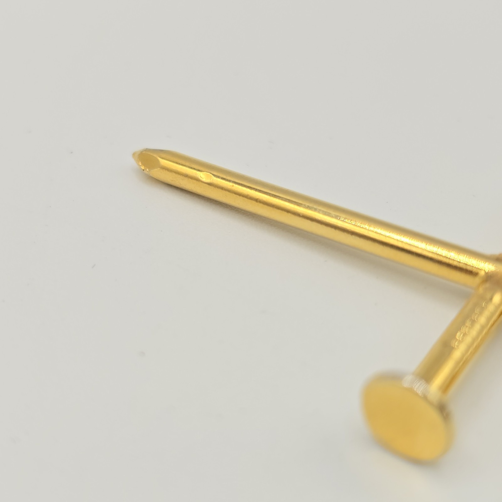 Three Nail Cross Gold Tone Pendant Christian Religious Jewelry 2.25″