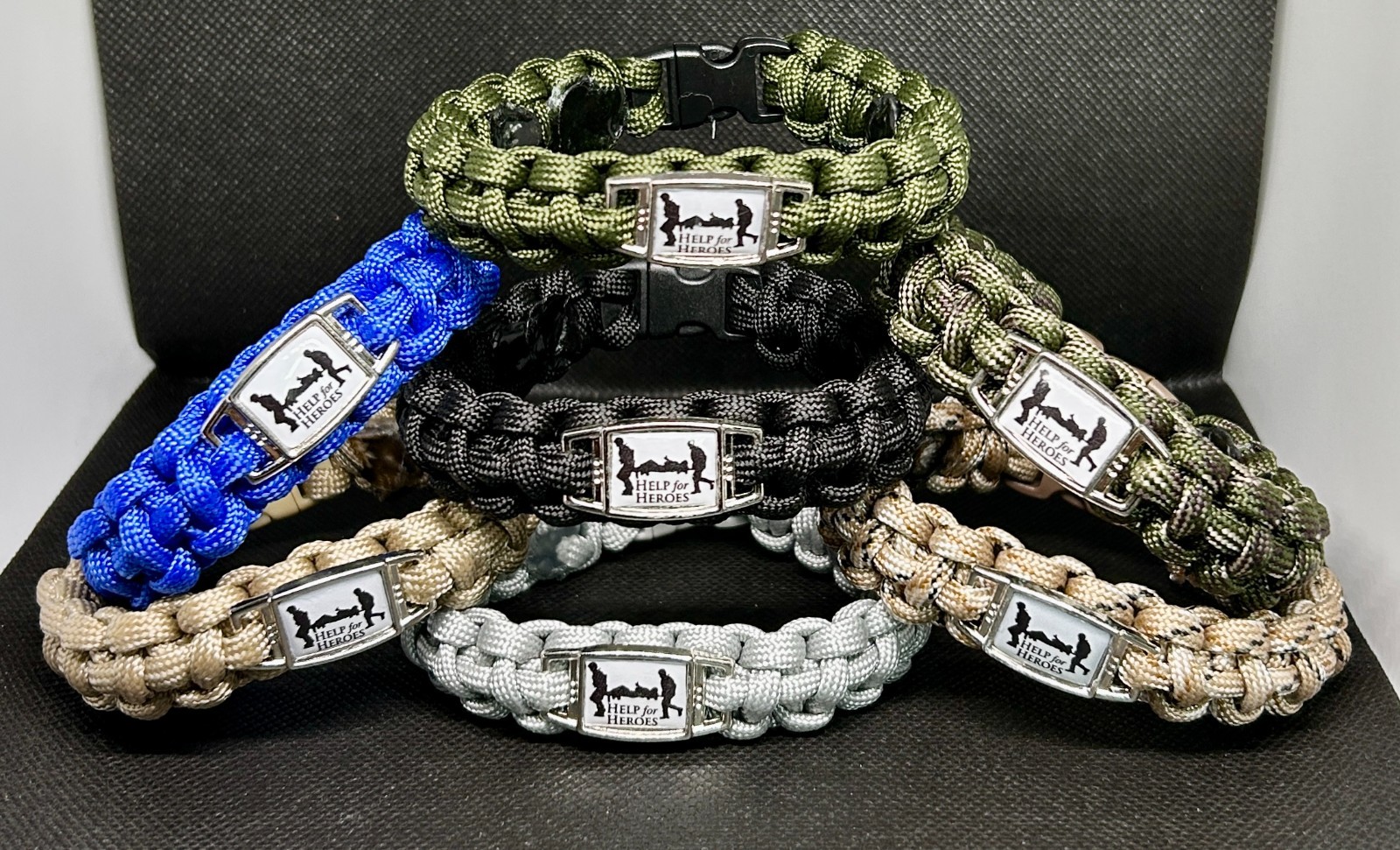 NEW COLOURS ADDED: Help For Heroes/Stretcher Bracelet (4 Sizes/7 Colours)