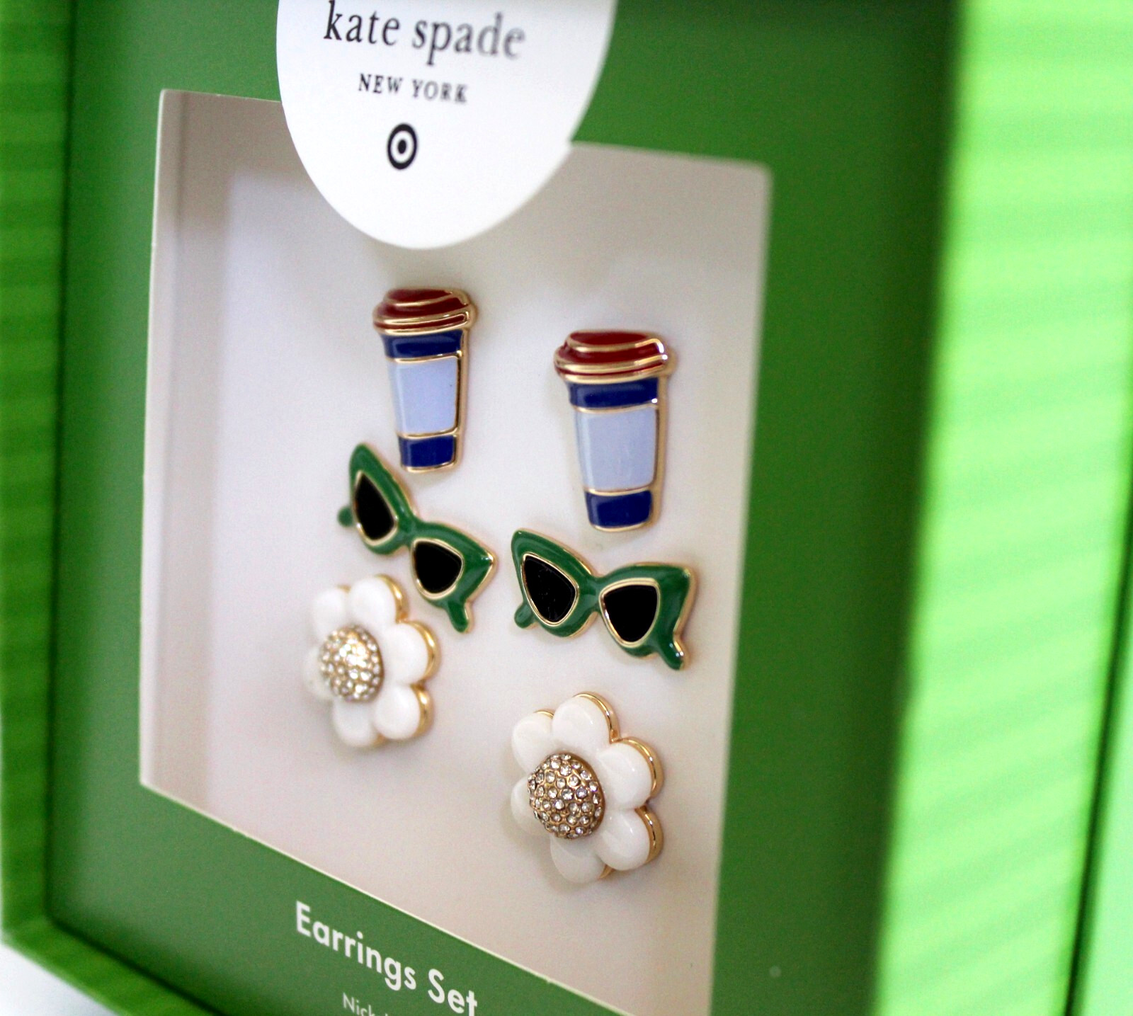 kate spade new york x Target 3-Pair Novelty Stud Earrings Set NEW