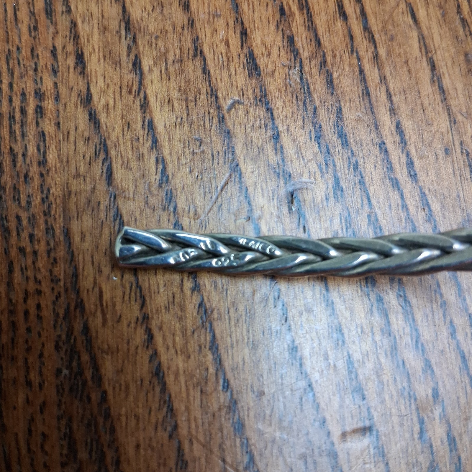 Sterling Silver925 Omega Collar Necklace Braided Open Neck Wire 30g Quiet Luxury