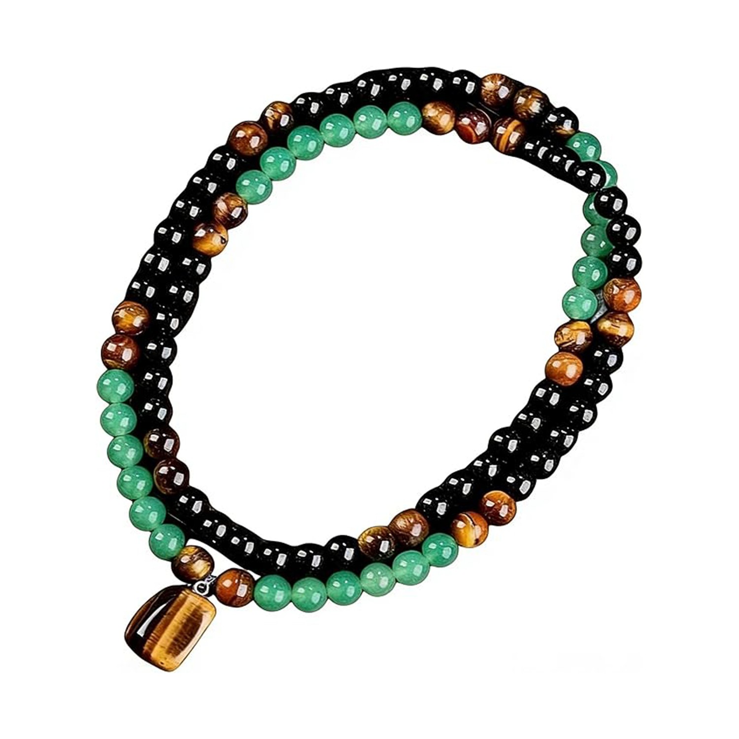 Money Attraction Necklace & Tiger Eye Pendant Healing Crystal Stone Jewelry Gift