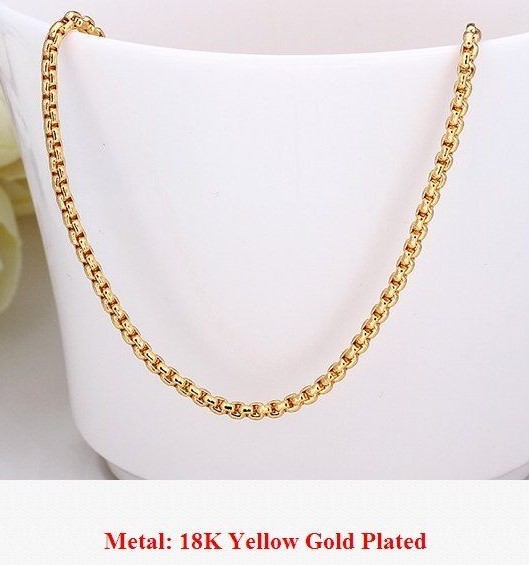Brand New 18K Gold Plated Necklace 20.5 inch Chain