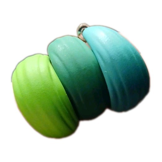 9 Pair Of Colorful Textured Coated Hoop Earrings. Lightweight Everyday Wear,