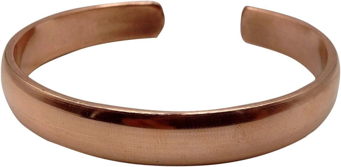 Thick Solid Copper Bracelet – Handmade, Adjustable Cuff for Stylish Gifting