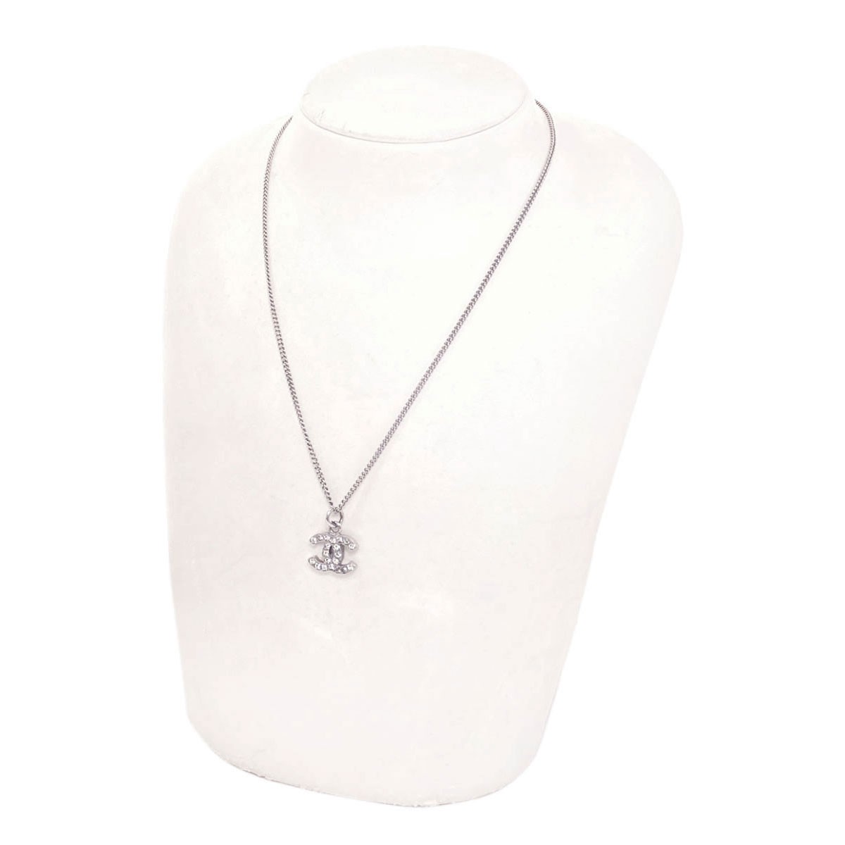 CHANEL COCO Mark rhinestone Necklace Metal Ladies [Used]