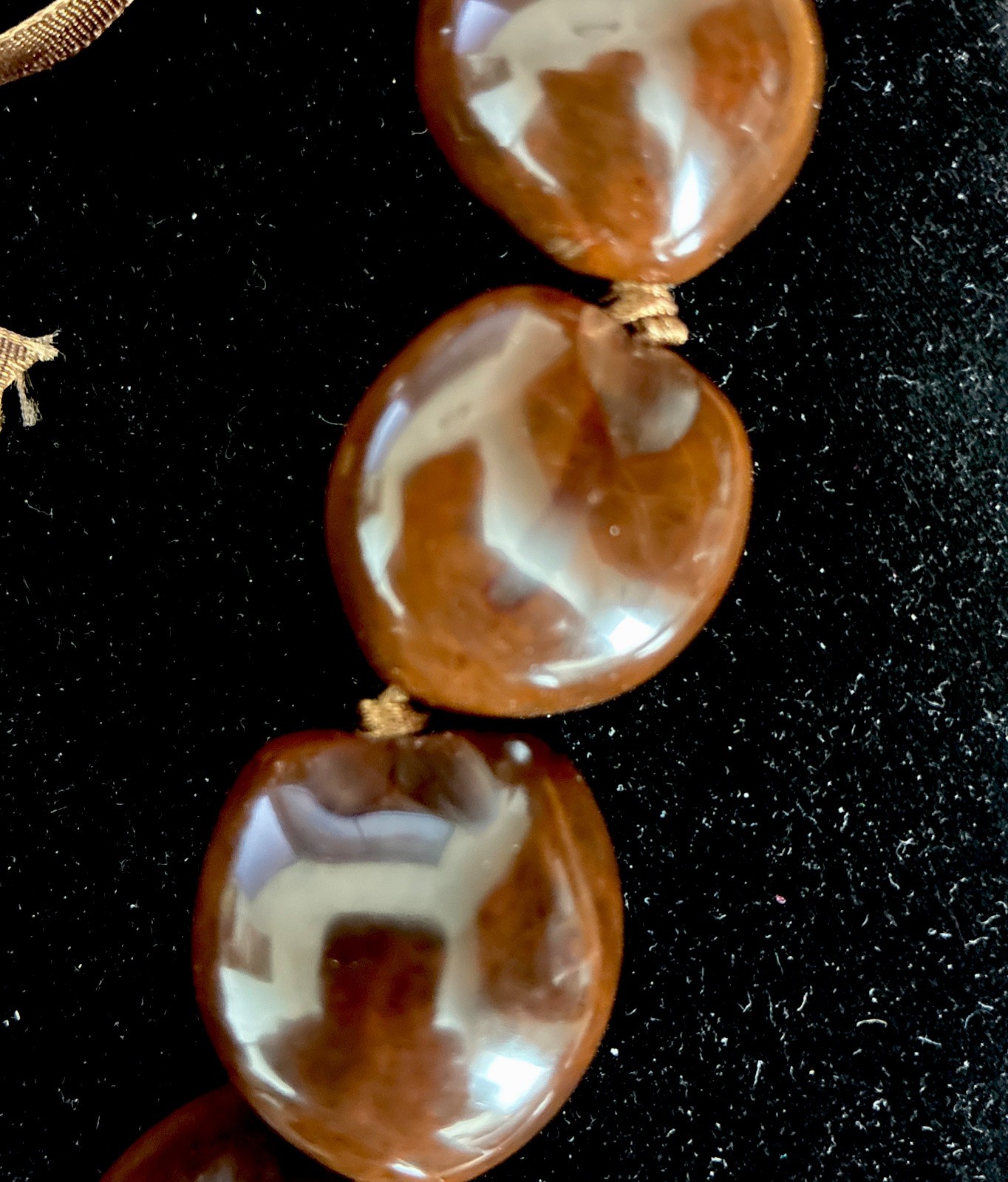 Large Wood Beaded Necklace And Braclet Set