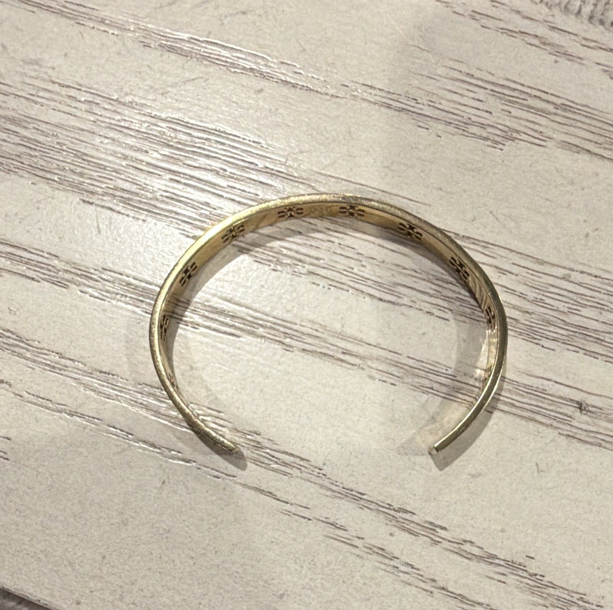 Tory Burch Pierced T Gold Cuff Bracelet