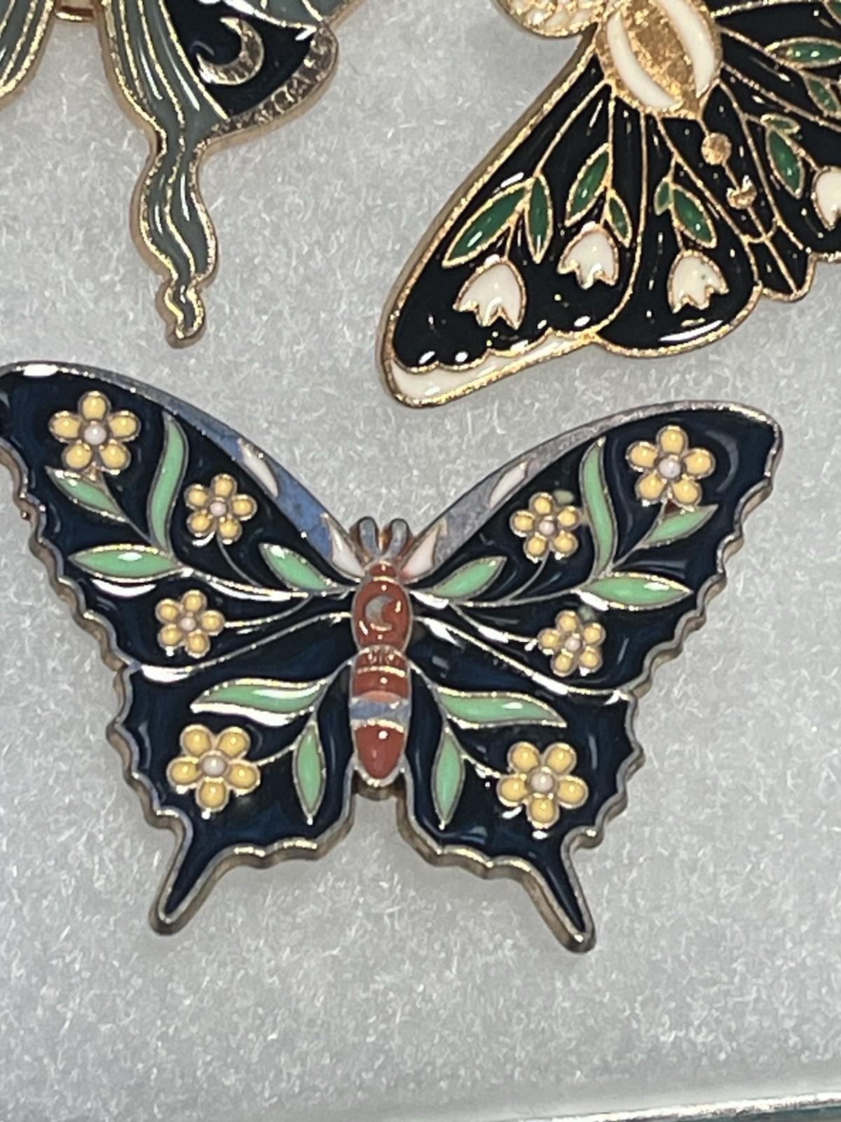 3pc Butterfly Moth Moon Flower Brooch Pin Enamel Lapel Badge Backpack jewelry