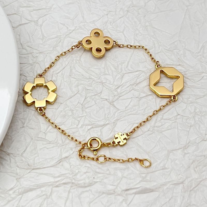 New Burch KIRA GOLD PAVE Clover Bracelet with Jewelry Pouch Size：21cm