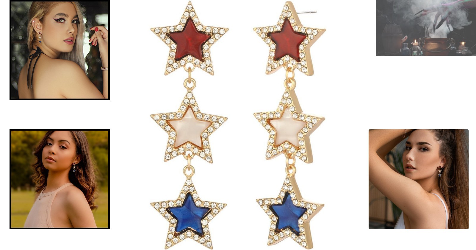 Americana Star Dangle Earrings | Lightweight Patriotic Jewelry for Any Occasion