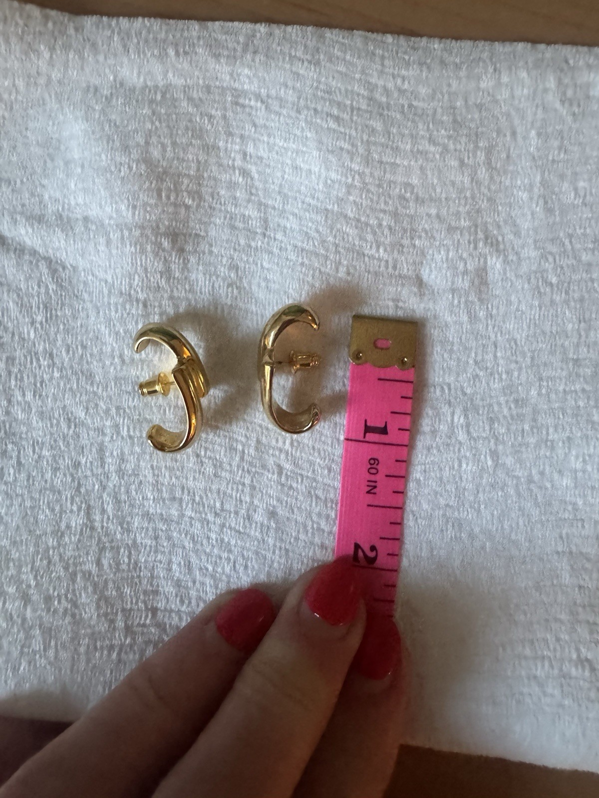 Lady Grey “Shift” Gold Tone, Cuff-Like Pierced Earrings
