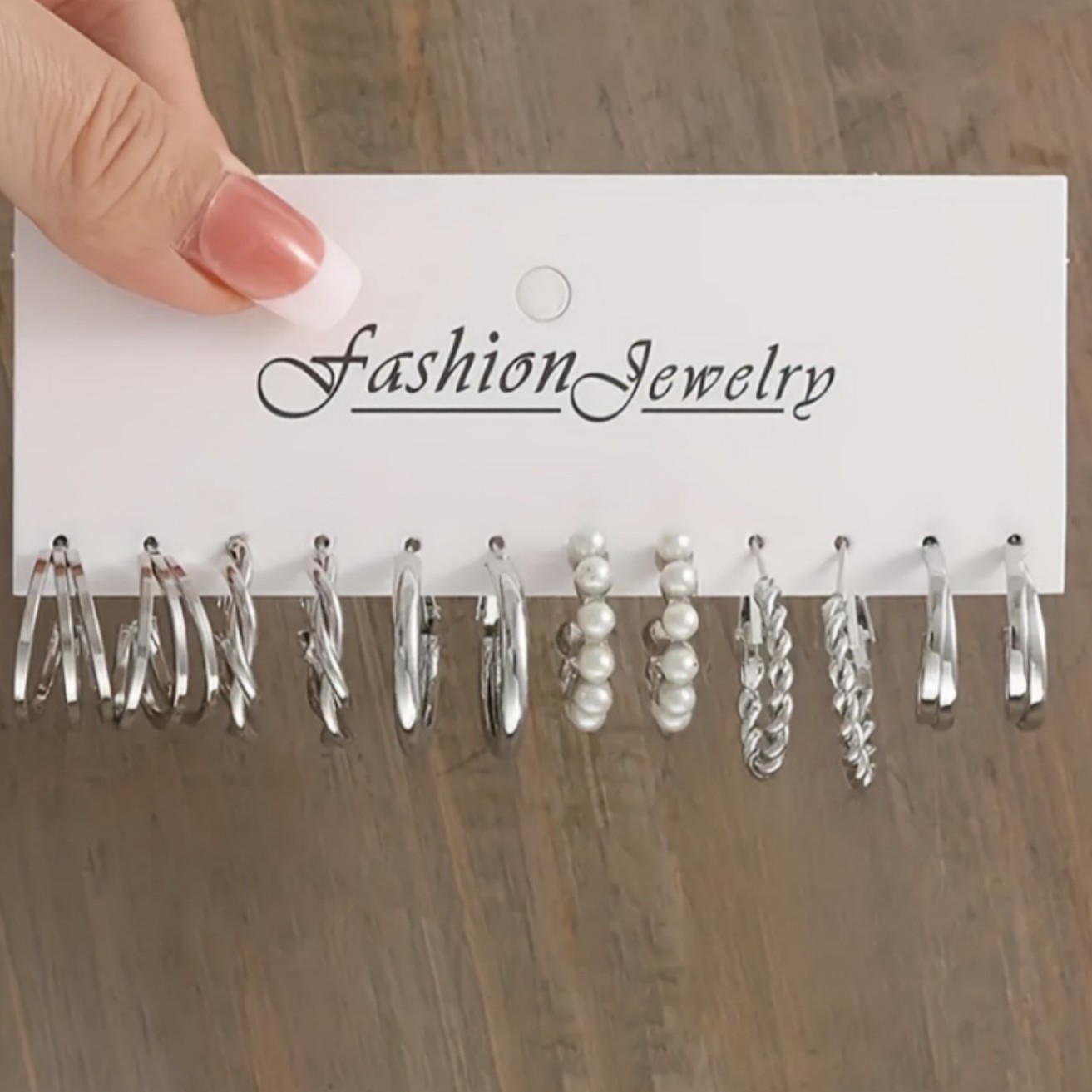 Random 1 pairs Simple Silver Plated Line Entangle C-shaped Drop Earrings