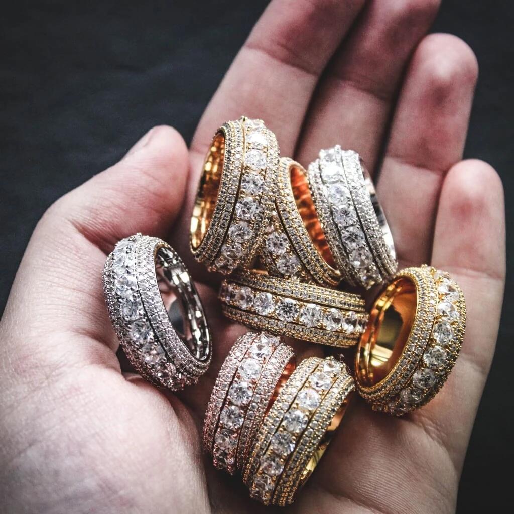 High Quality lced Out Bling Cz Men ‘s Ring Jewelry Luxury Full CZ Fashion Rings