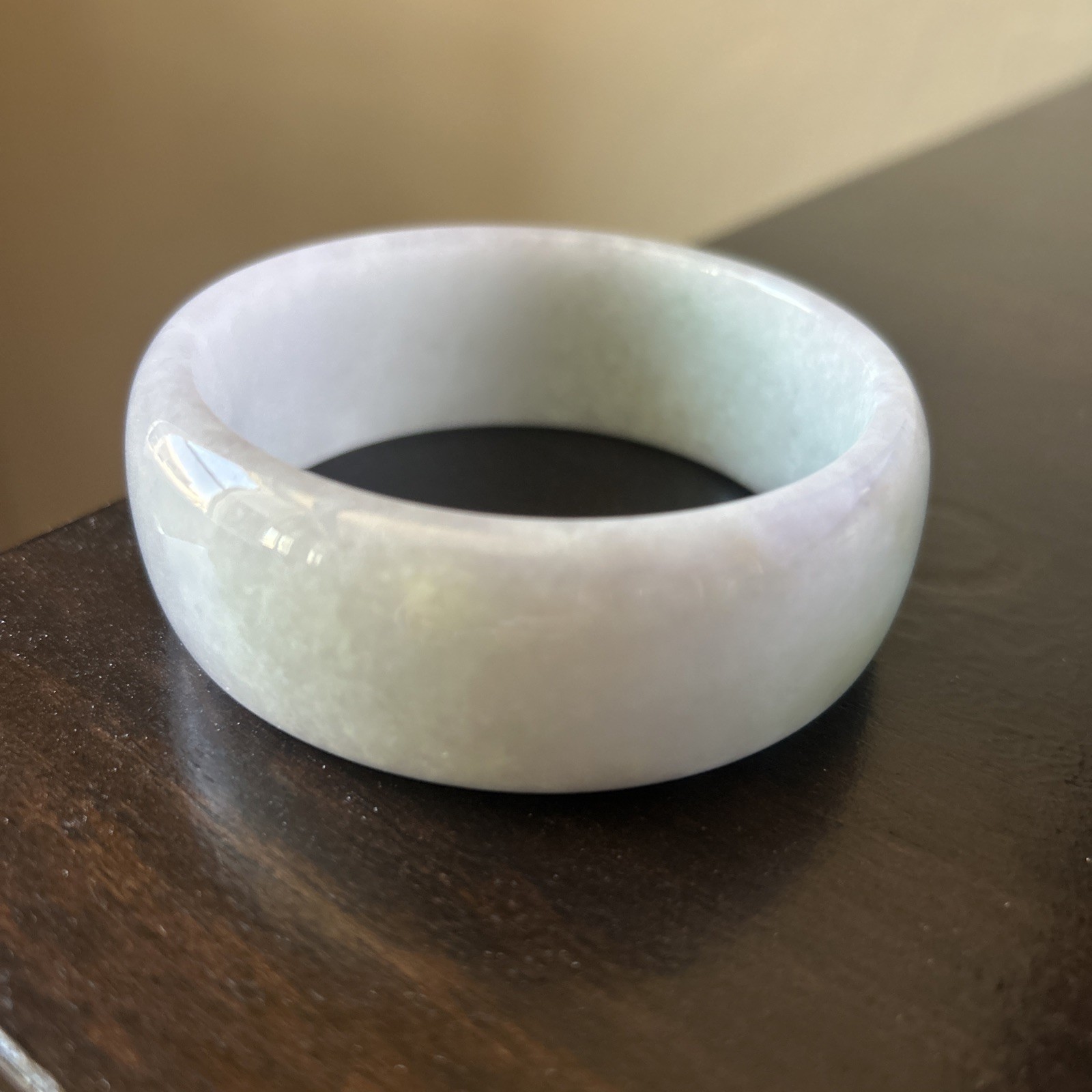67MM Natural Icy Lavender Jadeite Jade Bracelet Burma Jadeite Jade Bangle