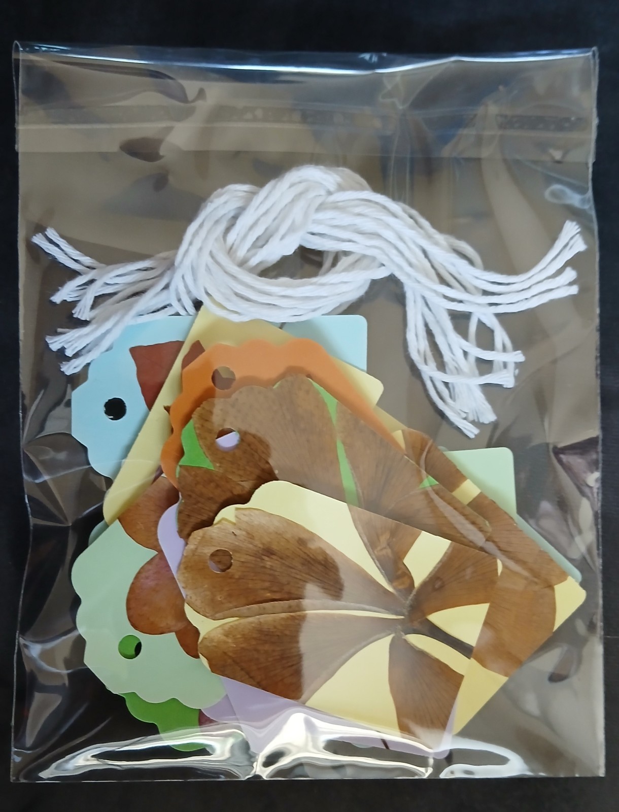 Handmade real pressed Barbadian flower gift labels tags
