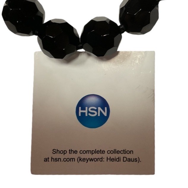 Stunning Signed Heidi Daus Design Toggle Pave Crystal Beaded Floral Necklace NWT