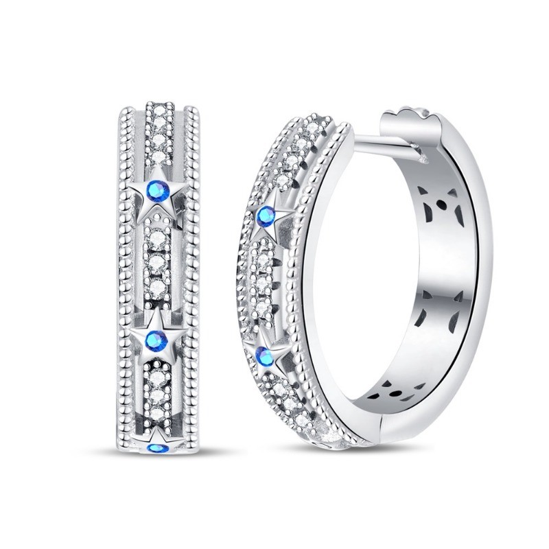 PANDACH 925 Sterling Silver French Huggie Hoop Earrings 12mm Women Jewelry Gifts