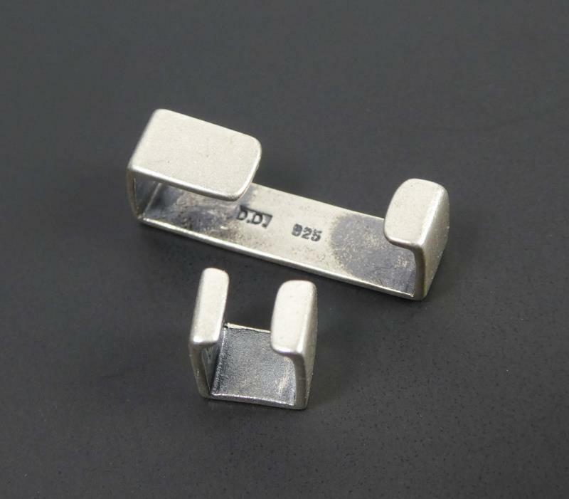 Asymmetrical Rectangle Sterling Silver Earring Ear Cuff Non Piercing Unique Cool