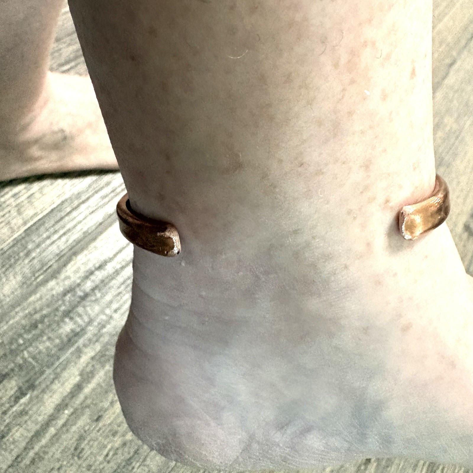 100% Pure Copper Handmade 1/8” Anklet Cuff Men’s Women’s Unisex
