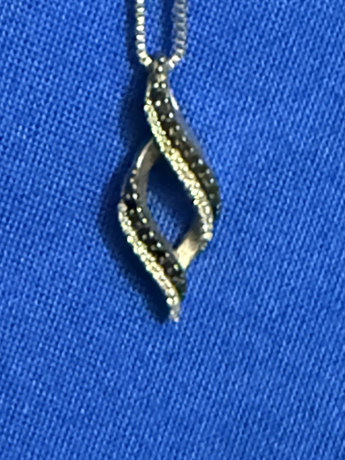 Black and White Diamond Kay Jewelers 1/6 ct tw Necklace Sterling Silver