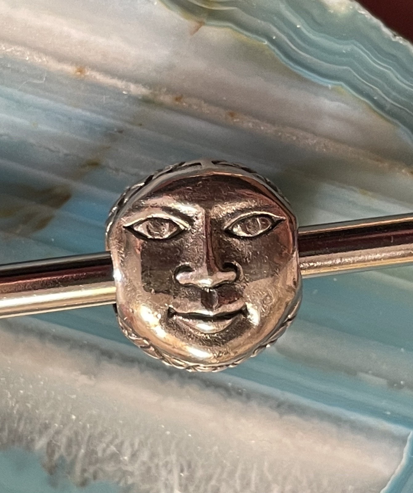 Redbalifrog Moon Man Two Faces, Fits Trollbeads , Beautiful! Rare HTF