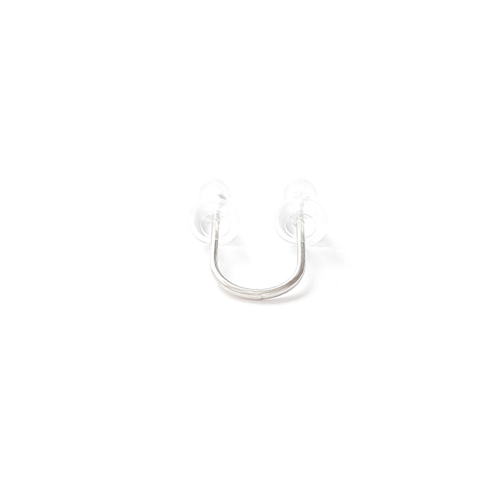 Round Double Piercing U Earring Multiple Lobe Stud Two Hole Earring Arch Orbital