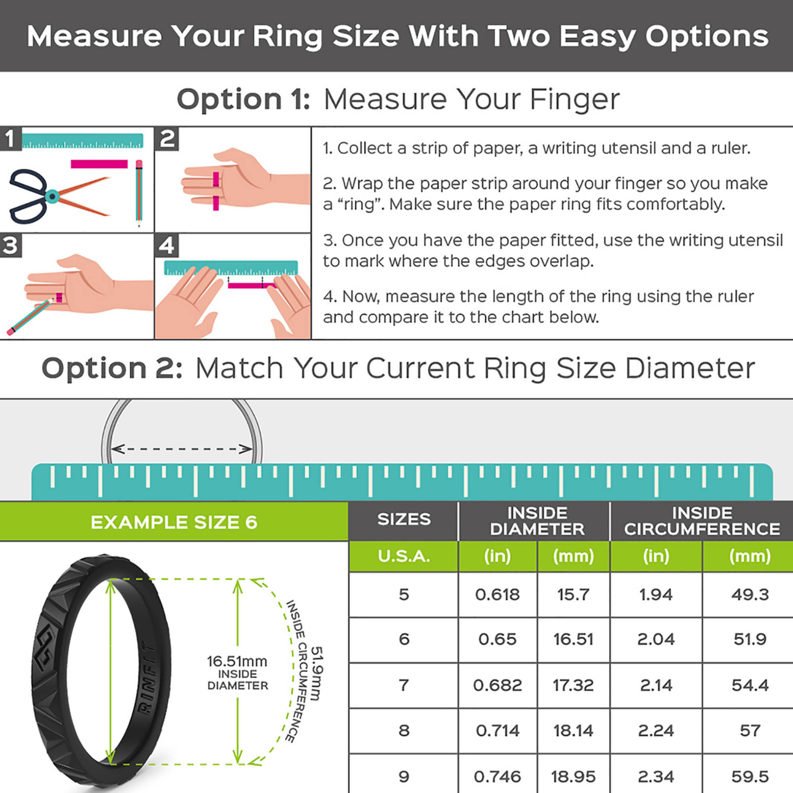 Silicone Wedding Rings by RINFIT. Wedding Rubber Bands. 4 Stackable Rings Set