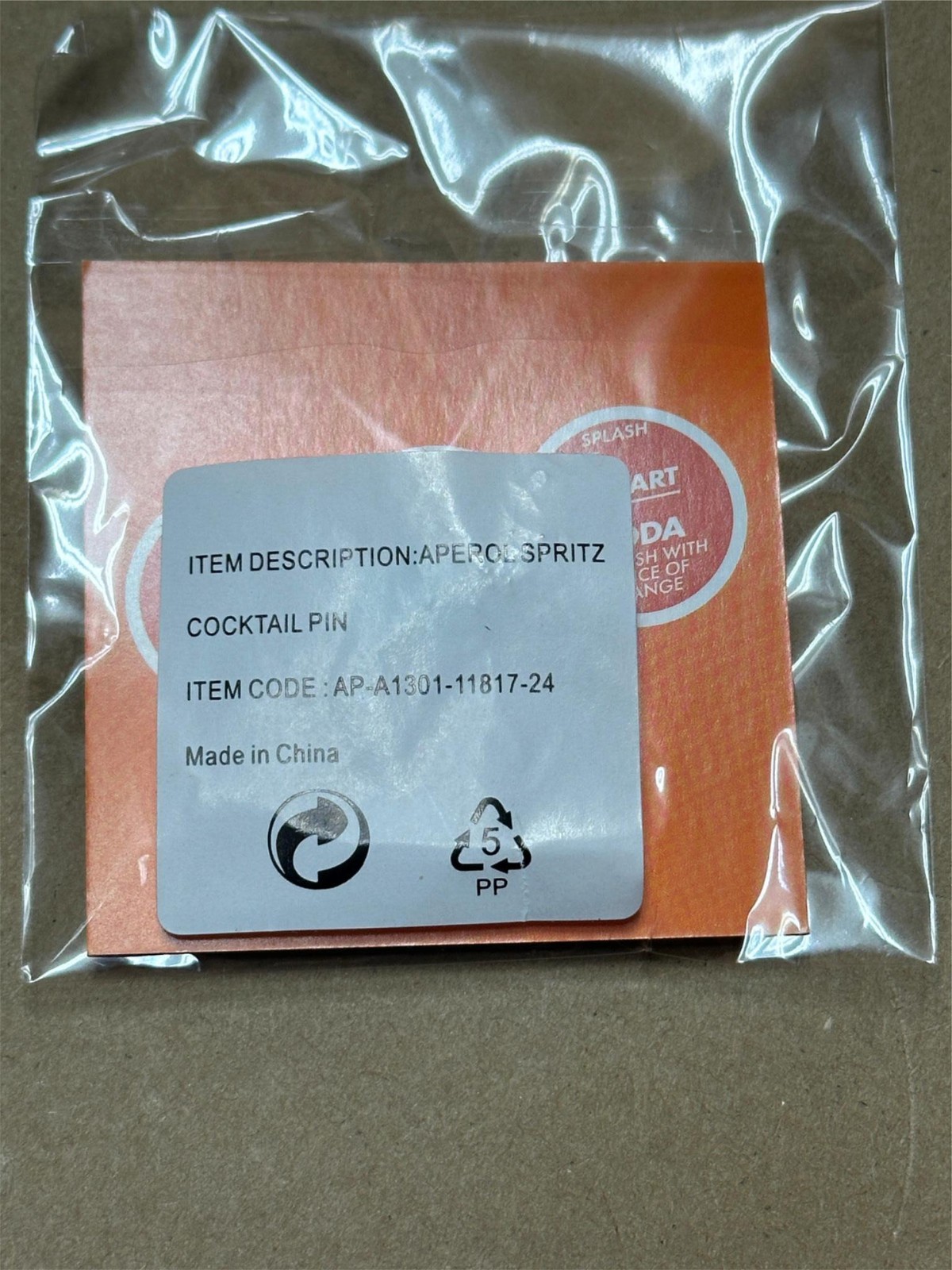 5x Pack Lot Bar Flair Aperol Spritz Soft Enamel Pins 1/2 x 1″ Cocktail Lapel Pin