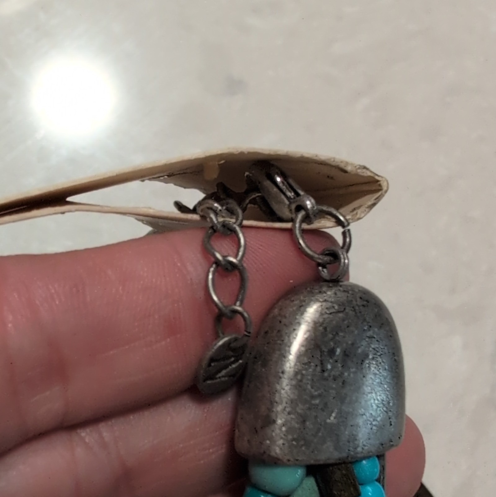 DaVinci Layered Turquoise Blue Beaded Necklace, Adjustable 18in Lobster Clasp