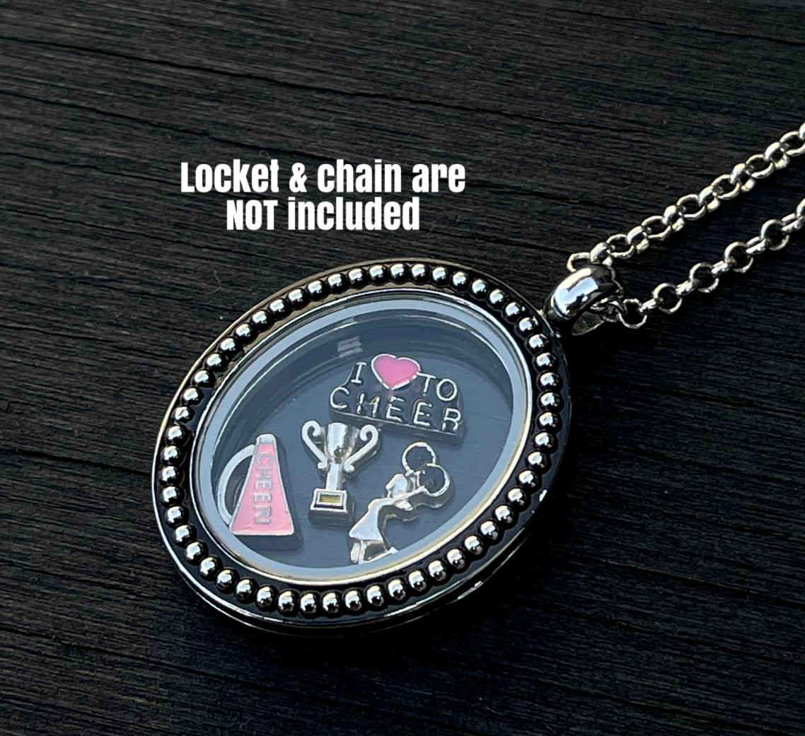 Floating Charm Sports Cheerleading Football Basketball Soccer for Glass Lockets
