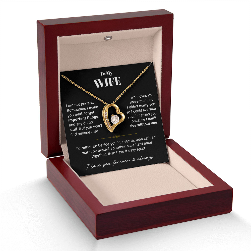 To My Wife Heart Necklace Anniversary valentines meaningful Gift From Husband