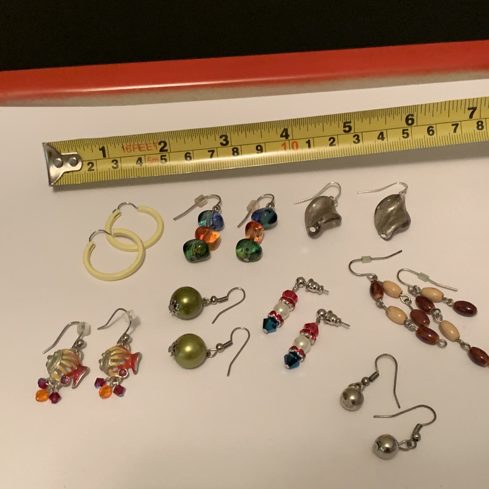 Lot Of 8 Vintage – Modern Costume Earrings Pierced Variety – Dangle, Beaded, Etc