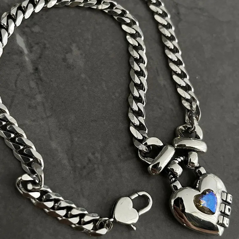 Sterling Silver Trendy 925 Handmade Creative Design Exquisite Chain Necklace