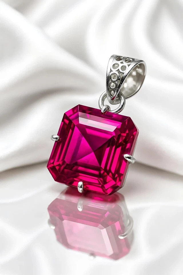 30 Ct Certified Natural Flawless Pink Sapphire 925 Silver Pendant Loose Gemstone