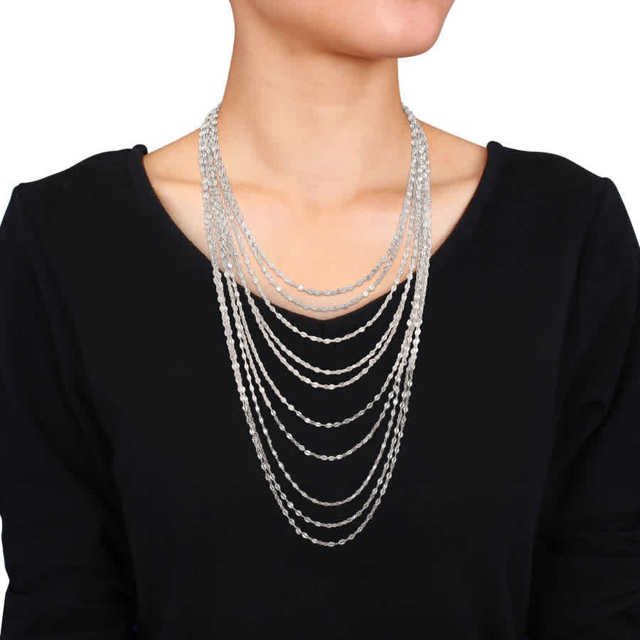 AMOUR Multi-Strand Chain Necklace In Sterling Silver, 18 In