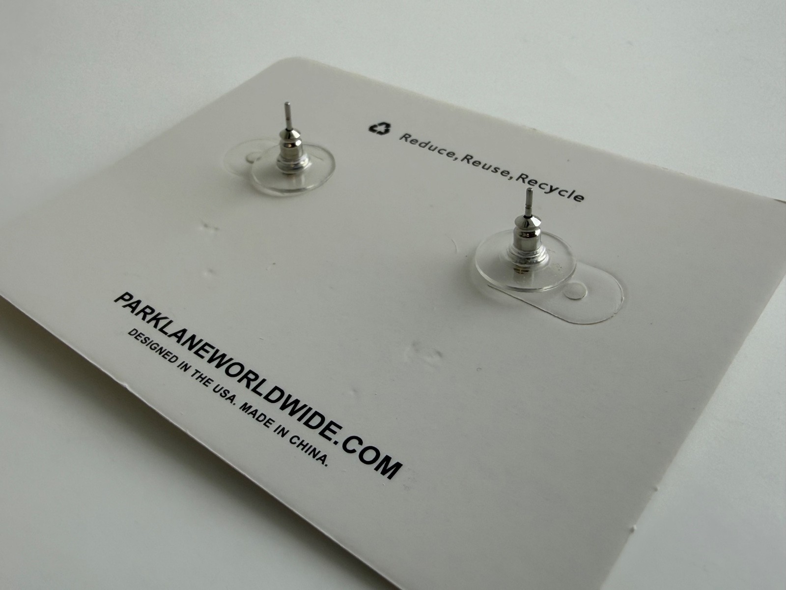 Park Lane Impression Earrings Lemon Yellow CZ Silver Tone Studs New on Card