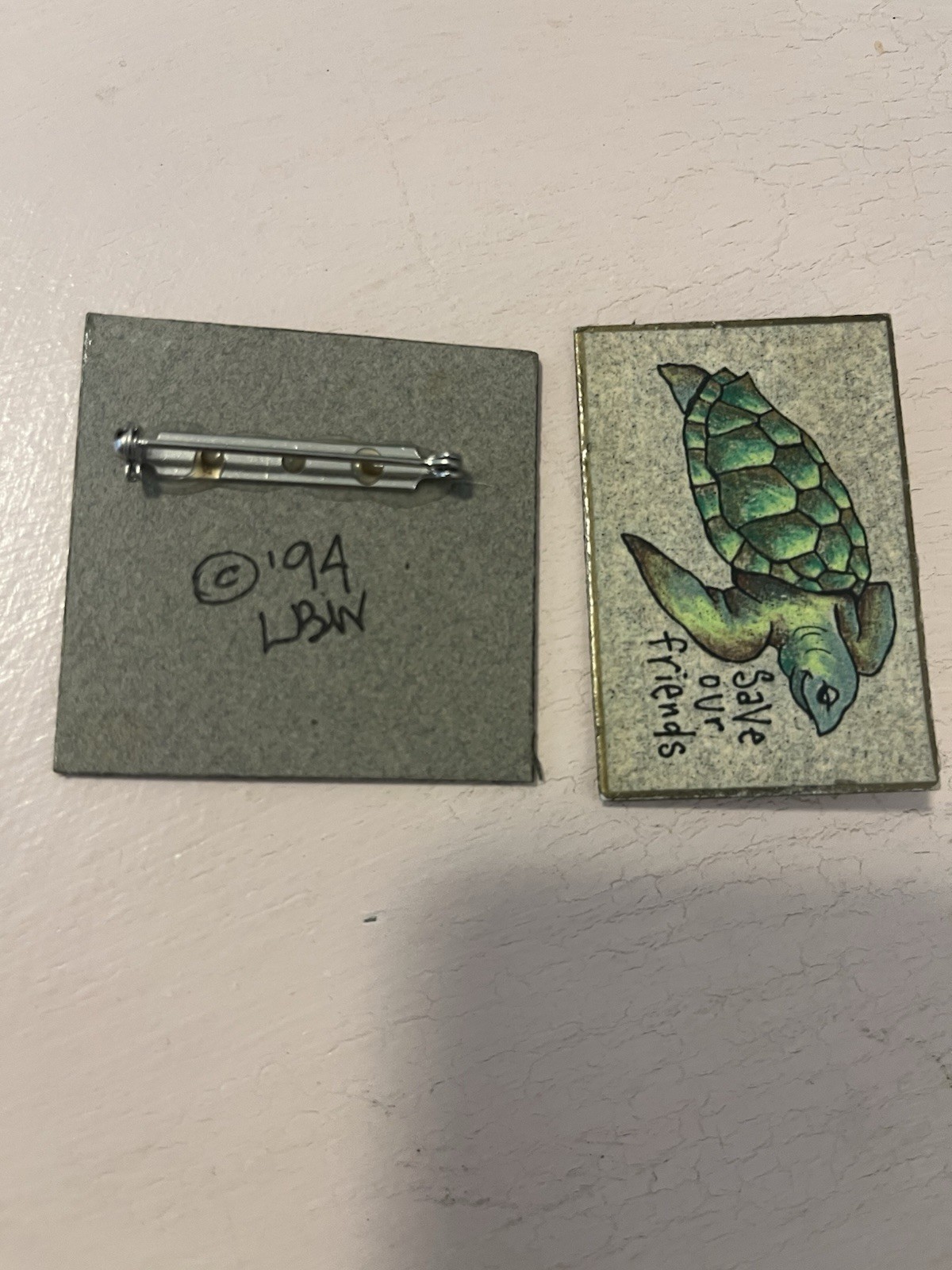 Vintage Environmental Animal Rescue Sea Turtle And Manatee Pins