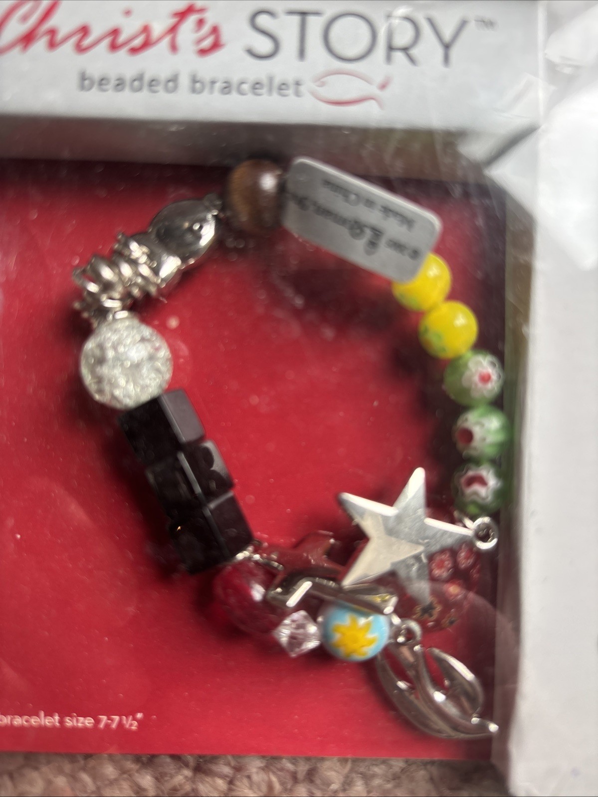 His Story Beaded Bracelet Christ Religious New In Package Roman Inc