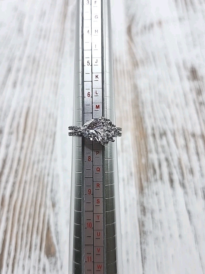 Bomb Party Silver Tone Cubic Zirconia Ring Size 7